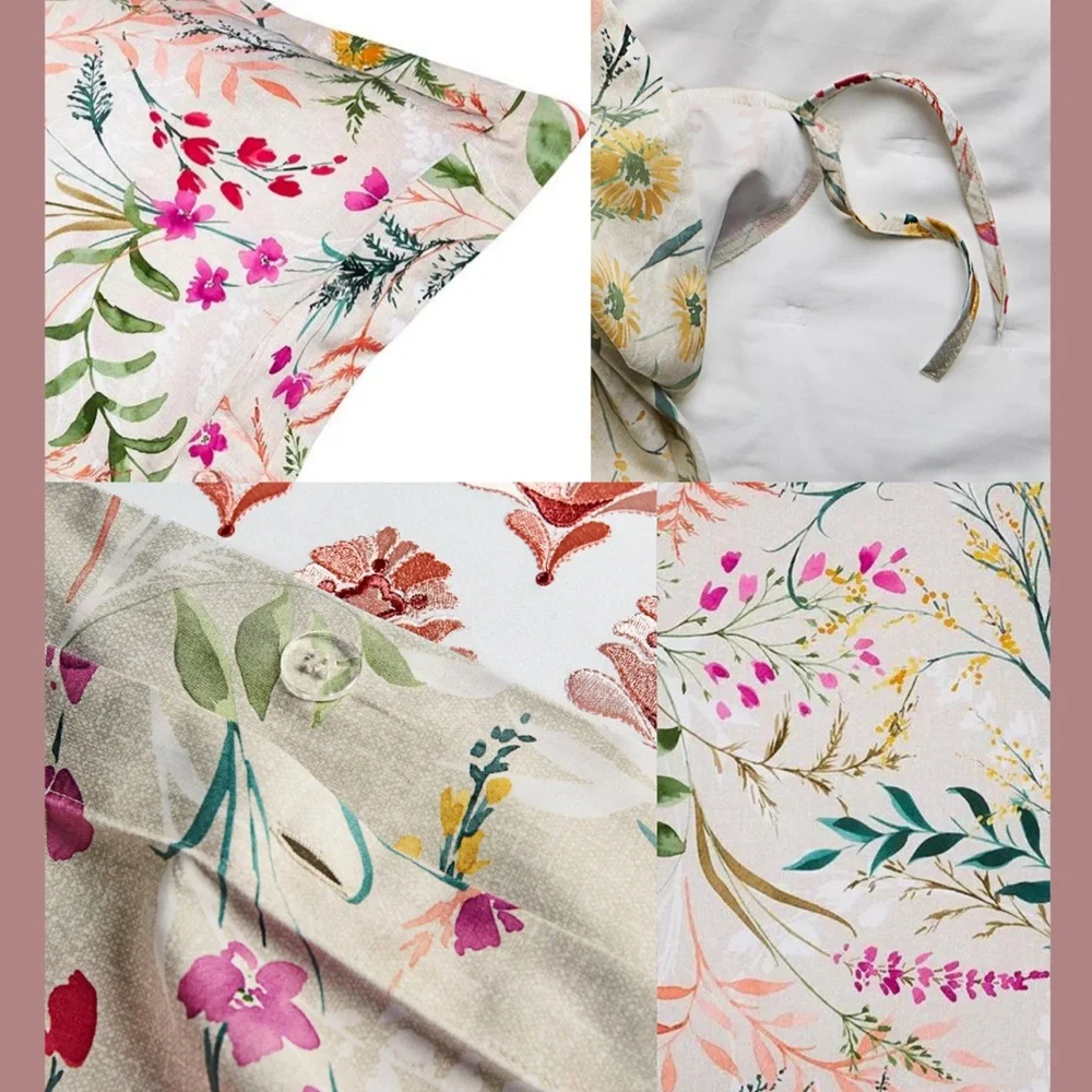 NIB $455 Sky [ 5 Piece Set ] Sky Autumn Posies Duvet Cover Set + Shams‎